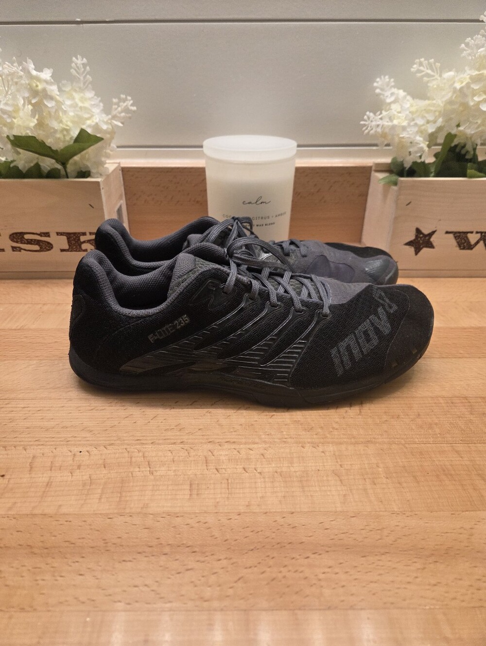 Inov-8 F-Lite 235 Lightweight Training Shoe Sneaker Black/Grey Mens Size 9.5 US